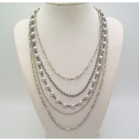 Cookie Lee Jewelry - Cookie lee Pearl layered chain necklace